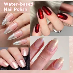 Esmalte de uñas a base de agua sin olor con brillo y acabado brillante profesional