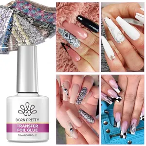 Colle transfert pour feuilles à ongles BORN PRETTY avec motifs marbre et serpent pour nail art