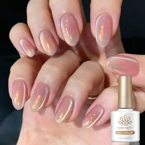 BORN PRETTY roodbruine kattenoog magnetische gel nagellak voor een glanzend effect.