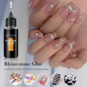 Colle professionnelle LILY'CUTE pour strass, décoration d'ongles et placement de gemmes 10ml.