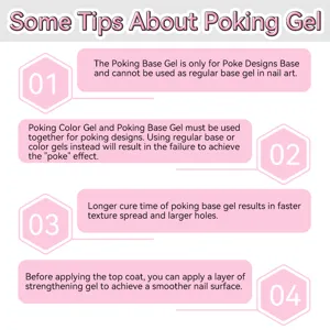 Detailed usage instructions and essential tips for nail art poking gel application