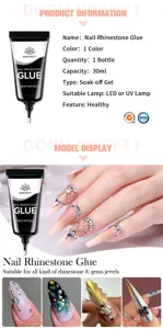 Productinformatie en display voor BORN PRETTY 30ml Nagel Strass Lijm voor nail art decoratie