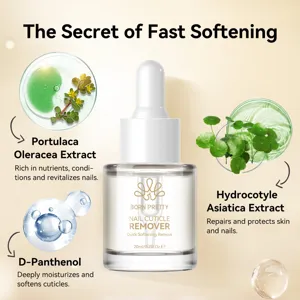 Detail of Born Pretty nail cuticle remover showing key moisturizing ingredients