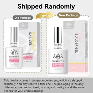 BORN PRETTY 8-in-1 builder nagelgel met vergelijking van oud en nieuw verpakking