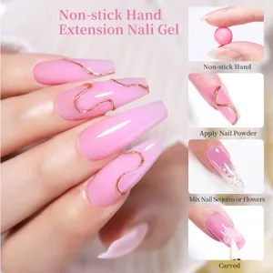 Detaillierte Ansicht des nicht klebenden festen Verlängerungsgels für 3D-Nagelkunst