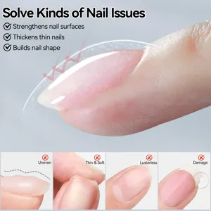 Detailweergave van 8-in-1 functionele nagelgel die beschadigde nagels versterkt en herstelt