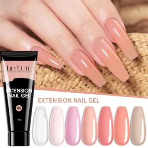 LILY'CUTE επαγγελματικό τζελ επέκτασης νυχιών 15g με 7 δείγματα φυσικών χρωμάτων