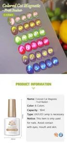 Born Pretty Fruit Basket cat eye nail gel polish 10ml bottle with swatches and specs