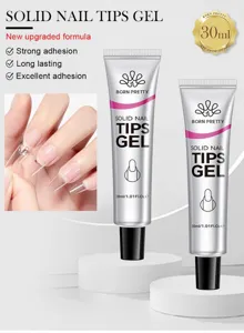 Professional BORN PRETTY solid nail tips gel tubes with detailed hand application demo