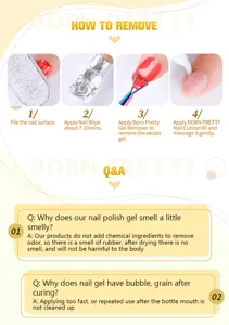 Detailed step-by-step instructions for BORN PRETTY nail gel removal and common FAQ guide