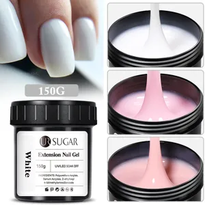 UR SUGAR 150g Λευκό τζελ επέκτασης νυχιών για επαγγελματικό μανικιούρ UV LED Soak Off