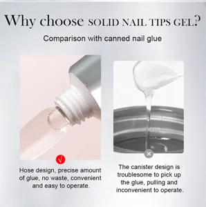 Comparison of solid nail tips gel tube vs canister design for easy application