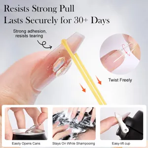 Strong solid nail glue for press-on nails with 30-day long lasting adhesion