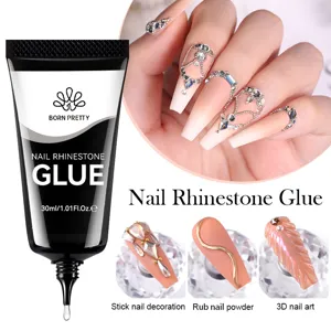 BORN PRETTY 30ml tube nagel strass lijm voor professionele manicures en 3D nail art