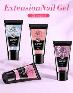 Professional UV LED extension nail gel set from Born Pretty in assorted pink shades