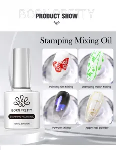 Olio miscelatore multifunzionale per gel, smalto e polvere per la nail art creativa.