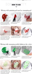 Guida dettagliata passo-passo per l'uso del gel per stamping nail art BORN PRETTY professionale.