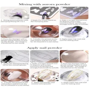 Guida dettagliata passo dopo passo per applicare gel per stamping e polvere aurora