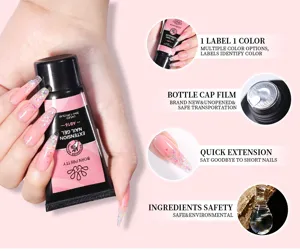 BORN PRETTY 30ml quick extension nail gel for long nails with a pink glitter finish