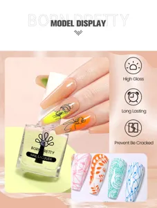 Detailed view of BORN PRETTY peel-off high gloss nail stamping separator liquid oil
