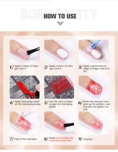 Step-by-step tutorial for applying nail stamping polish and cuticle latex barrier