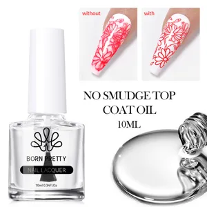 BORN PRETTY 10ml no smudge top coat oil for nail art stamping