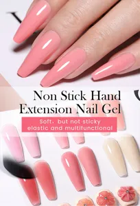 Gel per allungamento unghie lucido in tonalità rosa per modellare e acconciare