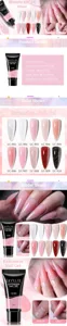 Λεπτομέρειες του LILY'CUTE 10ml τζελ επέκτασης νυχιών με δείγματα χρωμάτων και αποτελέσματα πριν/μετά