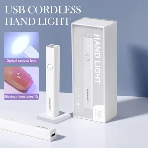Lámpara LED UV para Uñas Recargable y Portátil Mini Luz de Curado de Mano Inalámbrica Herramienta de Manicura USB