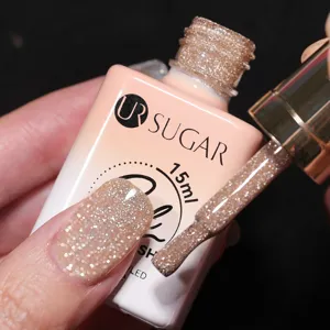 Smalto gel glitter UR SUGAR 15ml con effetto diamante disco scintillante per UV/LED