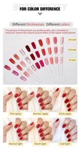 BORN PRETTY 9D Cat Eye Nail Gel color comparison under different layers and lights.