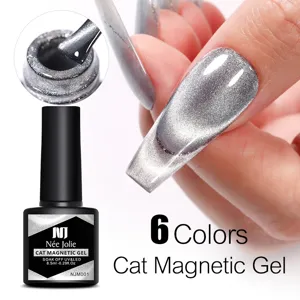 Nee Jolie zilveren kat magnetische gellak voor professionele sprankelende kattenoog effecten