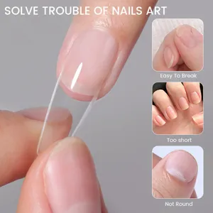 Ultra-thin transparent nail tips effectively solving brittle and short natural nail problems