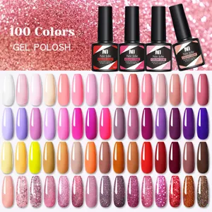 Smalto per Unghie Gel Nee Jolie Professionale Soak Off UV LED Gel Vernice per Nail Art Manicure Tinta Unita Glitter Gel