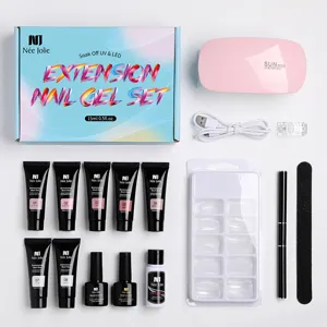 Set completo professionale gel per extension unghie Née Jolie 15ml con lampada UV