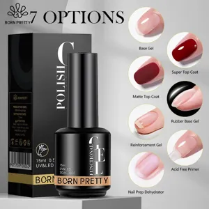 BORN PRETTY 15ml λειτουργικό σετ τζελ νυχιών με base coat και top coat