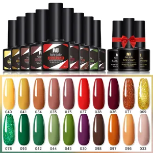 Nee Jolie Autumn Winter Gel Nail Polish Set Soak Off UV LED Professional Nail Art Varnish Kit Multi Colors Polish