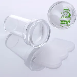 Transparenter Silikon Nagelkunst Stempel Mit Schaber Set Jelly Nagelstempel Für French Tips DIY Maniküre Transfer Werkzeug