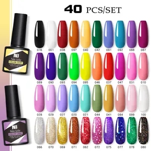 Set smalto gel UV LED Née Jolie 40 pezzi con campioni di colore per uso in salone
