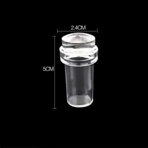 Transparenter Silikon-Nagelstempel mit 2,4 cm Durchmesser und einer Höhe von 5 cm