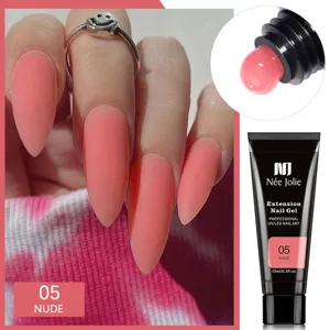 Gel de extensión de uñas Née Jolie nude profesional de 15ml para manicura UV LED.