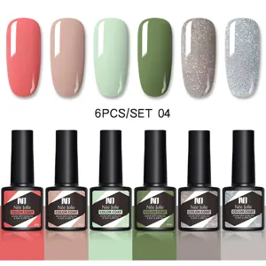 Muestra de 6 frascos de esmalte de uñas en gel Née Jolie con muestras de color 8,5ml