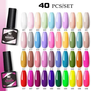 Kit completo di 40 smalti gel per unghie di Nee Jolie per manicure UV/LED soak off.
