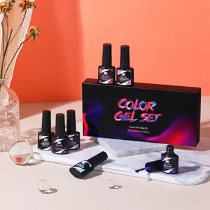 Nee Jolie 6 colors gel nail polish set with professional UV LED soak off packaging box