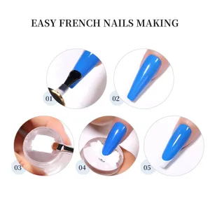 Anleitung zur Verwendung eines Silikon-Nagelstempels für einfache French Nails