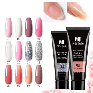 Kit profesional de gel de extensión de uñas Née Jolie 15ml con 12 muestras de colores