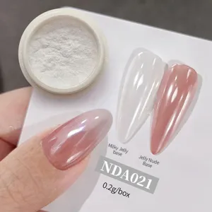High-gloss aurora nail chrome powder for moonbeam effect on milky jelly base 0.2g