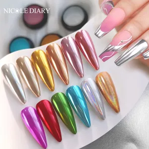 Nicole Diary polvere per unghie a specchio solido per effetti manicure cromati