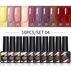 Set de 10 esmaltes de uñas en gel Nee Jolie 04 con muestras de colores profesionales