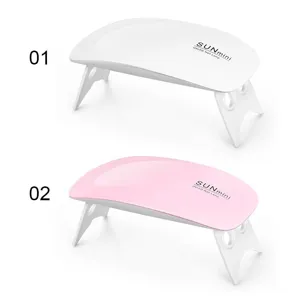 Mini lámpara secadora de uñas LED UV portátil con alimentación USB y diseño plegable
